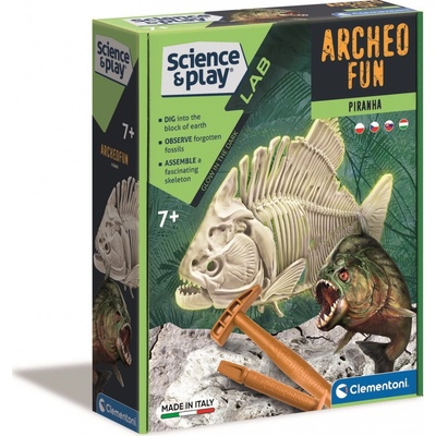 CLEMENTONI Science&Play ArcheoFun Piraňa svítící ve tmě – Zbozi.Blesk.cz