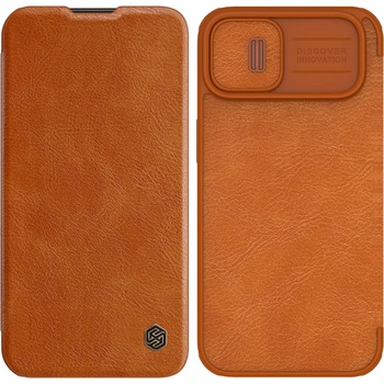 Nillkin Кожен калъф Nillkin Qin Pro Leather за iPhone 14 Plus, 6.7, 2022, кафяв (KXG0037906)