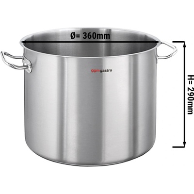 G.Gastro Hrnec na polévku Nerezová ocel AISI 304 , sendvičové dno 29,5 l 36 cm Výška: 29 cm D9776868