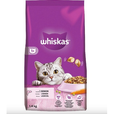 Whiskas Dry s lososem 1,4 kg