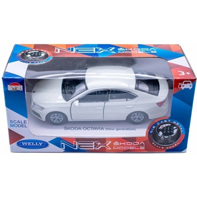 Dromader Czech Welly Nex Škoda Octavia White 1:34 1:39