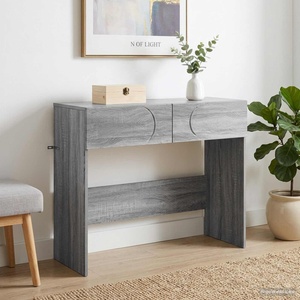 vidaXL Конзолна маса Сив Сонома 96, 5 x 38 x 75 см Инженерно дърво (8011645)