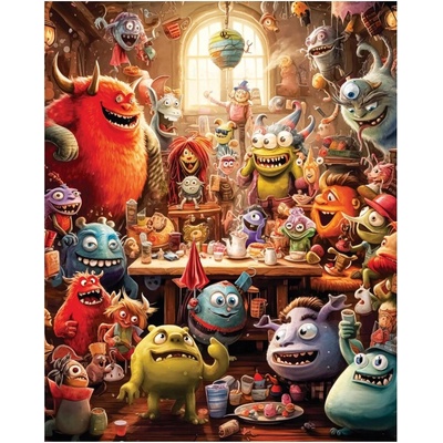 PIECEZZ Дървен пъзел Piecezz, 40 части - Чудовища (P2023)