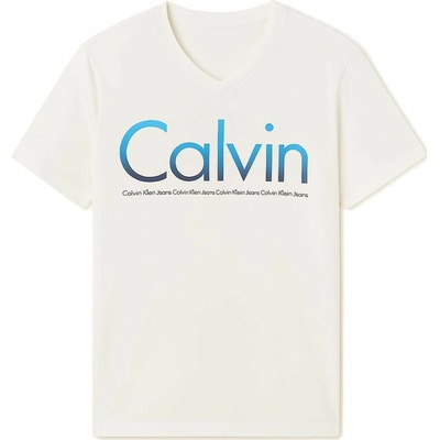 Calvin Klein pánské tričko s Kratkým Rukávem CK Bílé