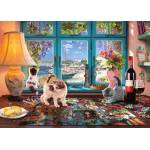 Schmidt Spiele - Puzzle At the puzzle table - 1 000 piese