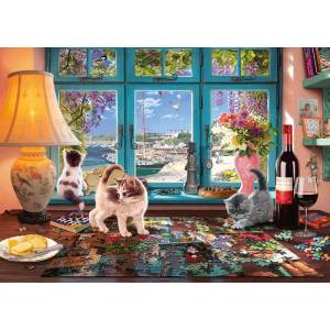 Schmidt Spiele - Puzzle At the puzzle table - 1 000 piese