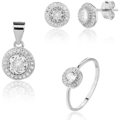 JVD stříbrná sada šperků se zirkony SVLS0127SJ6BI – Zboží Dáma