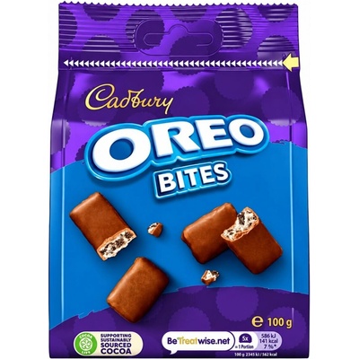Cadbury Oreo Bites kousky z mléčné čokolády s náplní s příchutí Oreo 100 g