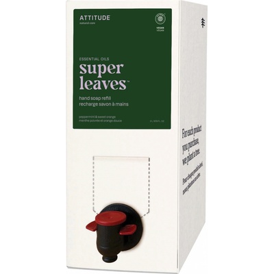 Attitude Super Leaves Hand Soap Peppermint & Sweet Orange Refill 2 l