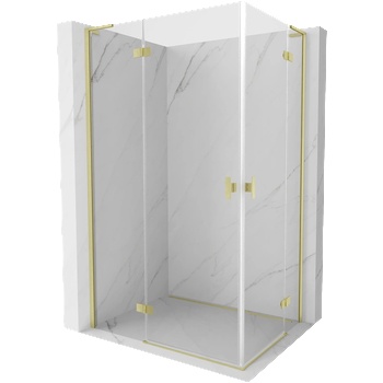 Mexen Mist-H L Duo лява душ кабина 110 x 90 cm, прозрачна, златен мат - 8A5L-110L-090P-55-00 (8A5L-110L-090P-55-00)