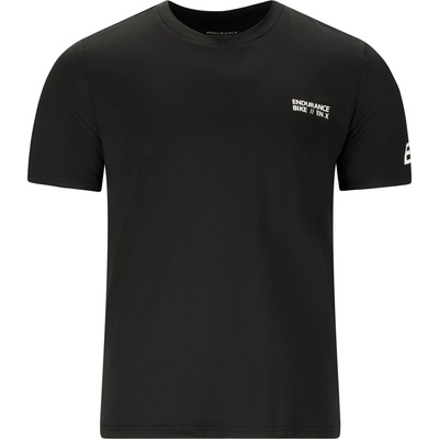 ENDURANCE Мъжка фланелка с къс ръкав за колоездене ENDURANCE Yorgos Cycling/MTB S/S Shirt Cycling jersey - Black - размер XXL (056-3911-0115)