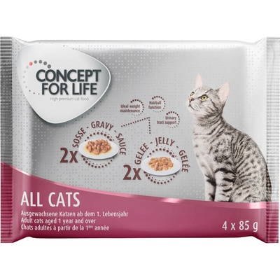 Concept for Life All Cats zkušební balení 4 x 85 g
