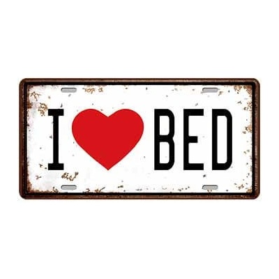 Ceduľa značka I Love Bed