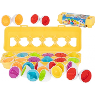 KIK KX5965 Dětská skládačka Vajíčka ovoce a zelenina 12 ks