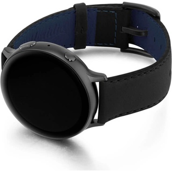 Meridio Уникална ръчно изработена кожена (естествена кожа) каишка за Samsung Galaxy Watch Active - Meridio Ink Nappa Leather Band (черен) (20INSG)