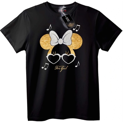 NOONEBRAND Тениска Minnie Mouse Блестящ Лък - 2XL, White