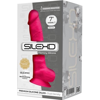 SILEXD Dildo Dual Density Mod 1 7" růžové