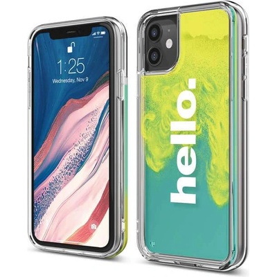 elago Sand Case Hello - дизайнерски кейс с висока защита за iPhone 11 (зелен)