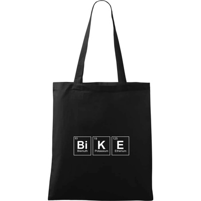 BiKE periodická tabuľka Taška bavlnená 42 x 38 cm Čierna
