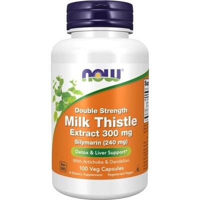 Now Foods Double Strength Silymarín milk thistle extract 300 mg 100 rastlinných kapsúl