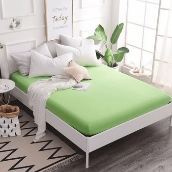 Image 1 of GoHome Долен чаршаф с ластик РАНФОРС - Зелен