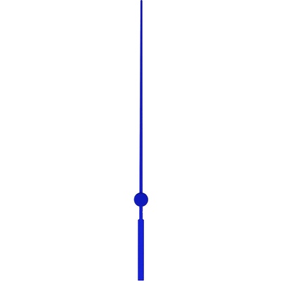 MPM Sekundová ručička 120 mm - modrá Ručička hodinová C9 vteřinová (140 mm, modrá)