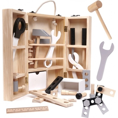 KIK KX6282 dřevěné nářadí v kufříku 15 ks