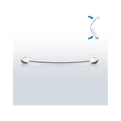 Šperky4U Piercing do jazyka BioFlex PJ01214-12