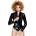 Black Level Tight-fitting Vinyl Jacket with Zip over Breasts 2830442 Black S