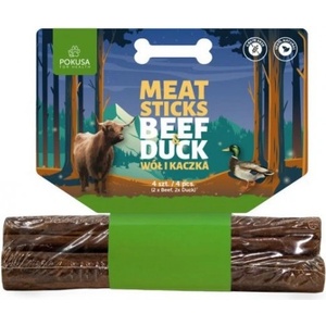 POKUSA FEEL THE WILD - Meat sticks: Beef and Duck - Натурални месни дъвки (месни пръчици) - говеждо и патица, 100% натурални деликатеси от мускулно месо, 14, 5 см, 64 гр - Полша