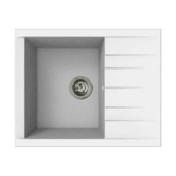 Stradour Мивка с едно корито и отцедник Stradour 1C XS Бял