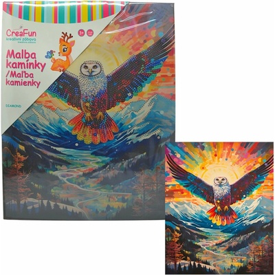 Diamantové malování - Sova 27 x 33 cm