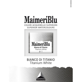 Maimeri Blu Акварелна боя Titanium White 018 1, 5 ml 1 бр (M1607018)