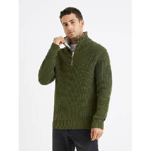 Celio Зелен мъжки пуловер Celio Veviking Celio | Zelen | МЪЖЕ | S