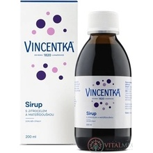 Vincentka Sirup s jitrocelem a mateřídouškou 200 ml