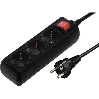 Hama Разклонител hama 220v с 3-гнезда 1.4метра ключ черен