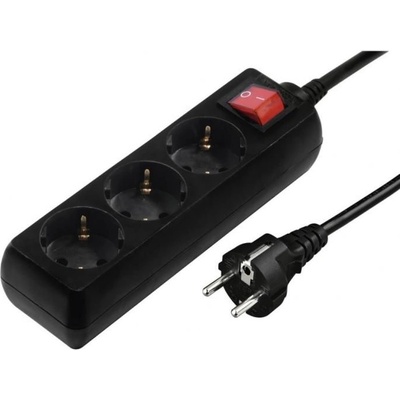 Hama Разклонител hama 220v с 3-гнезда 1.4метра ключ черен