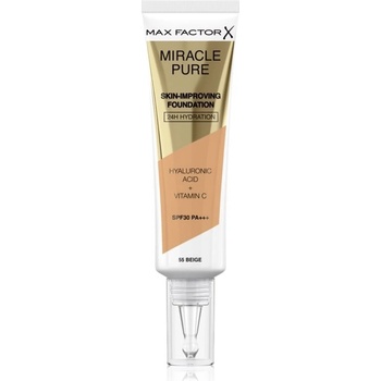 Max Factor Miracle Pure Skin dlhotrvajúci make-up SPF30 55 Beige 30 ml