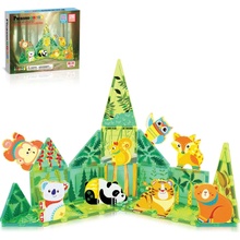 Picasso Tiles - Magnetická stavebnica - Lesné zvieratá (26 ks)