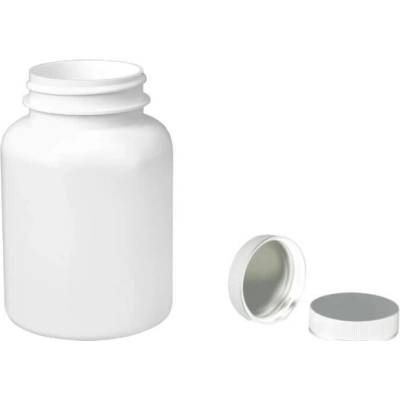 Pilulka Plastová lékovka bílá s bílým uzávěrem s ALU vložkou 200 ml