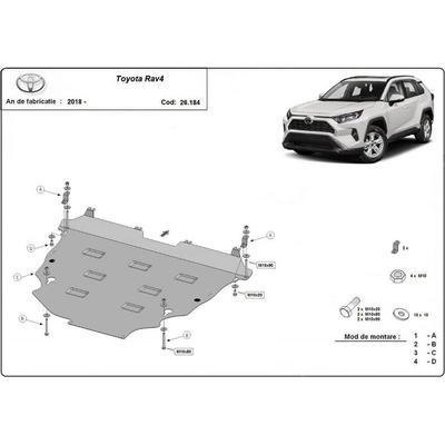 Scut Motor - Румъния Метална кора под двигател и скоростна кутия за toyota rav4 след 2018 (846388)