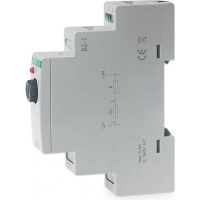 BZ-1 - Poistkové púzdro ø5x20mm na DIN lištu, 230V; 6,3A
