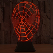 Beling Detská lampa, Spider Man maska, 7 farebná QS346