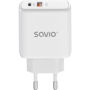 SAVIO Зарядно устройство Savio LA-12 20W Quick Charge Power Delivery бяло (LA-12)