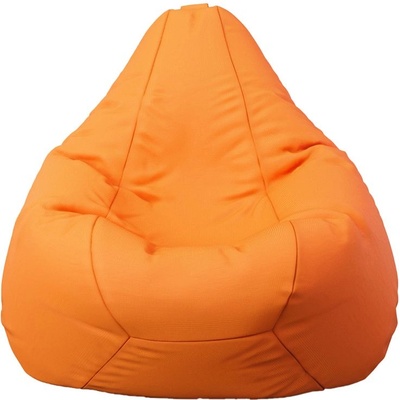 PUFRELAX Пуф, круша, 220л. , Nirvana Hobbit - Panama Neon Orange, водоустойчив, Перящ се калъф, Пълнеж от Полистиролни перли (PUF-G-NH-PEX-NEOR)