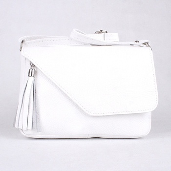 Vera Pelle malá kožená crossbody kabelka no. 151 bílá