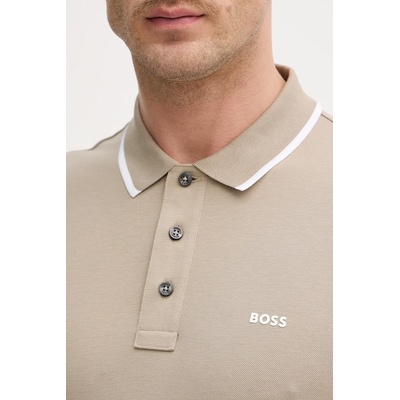 BOSS Памучна тениска с яка boss (50494697)