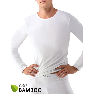 Gina pánske tričko s dlhým rukávom 58007P biele