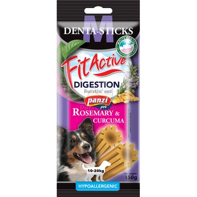 Fit Active FitActive Hypoallergenic Denta-Sticks Digestion за кучета - розмарин и куркума M - 150 г