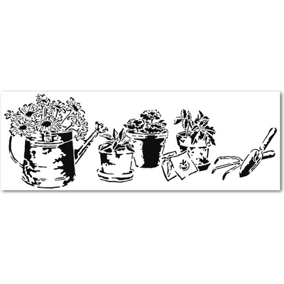 The Crafter´s Workshop Šablona TCW 16,5"x6" Gardening Happiness